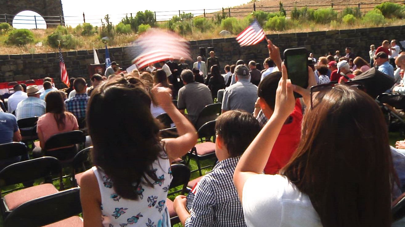 American naturalization ceremony, Yellowstone